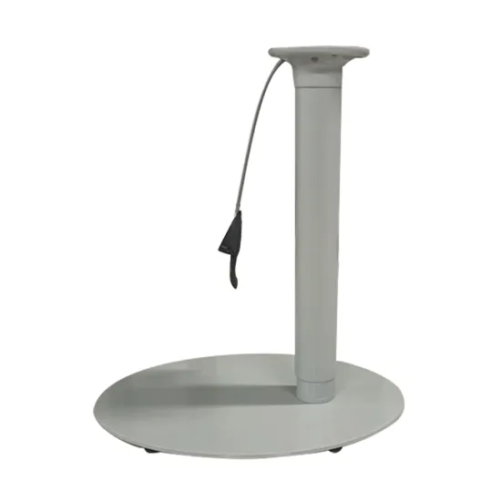 Oval Base White Gas Lifting Aluminum Table Base
