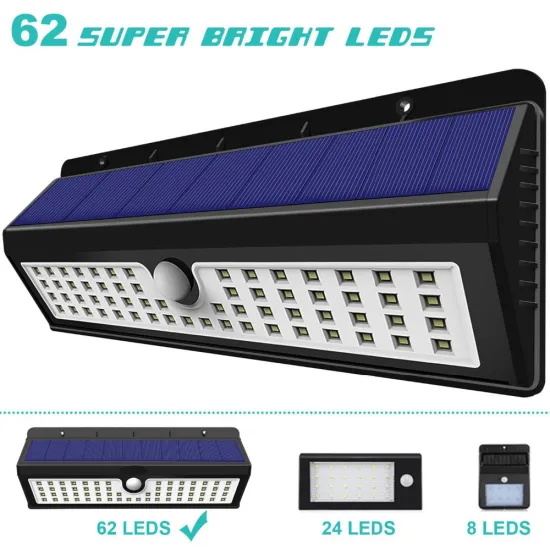 Good quality , 62Led Solar Motion Sensor solar garden light
