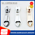 Heart shaped zipper head