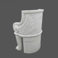 Luxurious Hand-Carved White Marble Chair