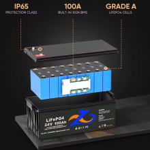 Bateria de íons de lítio Bateria de lifePO4 Bateria de armazenamento solar de energia solar