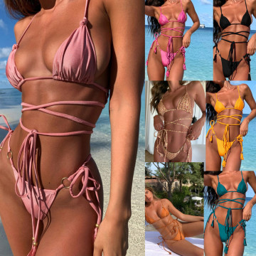 Two Piece Tankini Swimsuit with Open Crotch - New Bale Brand for Girls