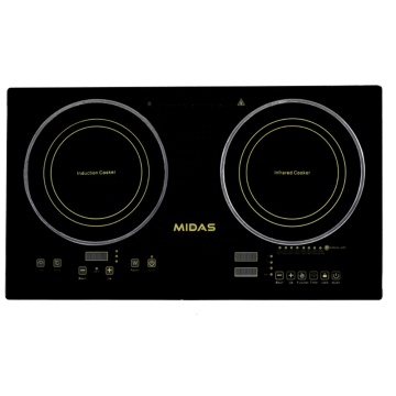 Wholesale 2-in-1 Induction and Infrared Hybrid Cooker for Export