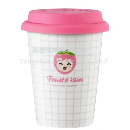 Mioo Best feeling Ceramic cup,Ceramic Coffee Cup ,Ceramic Mug Cup With Silica Gel Lid