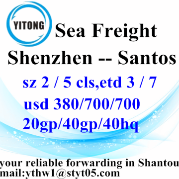 Shenzhen Sea Freight Shipping Agent à Santos