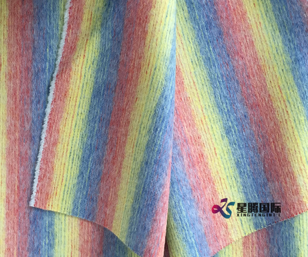 Rainbow Woolen Wool Fabric