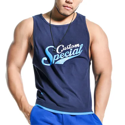 Custom OEM Supply Cotton Fitness Men Gym Stringer Vest
