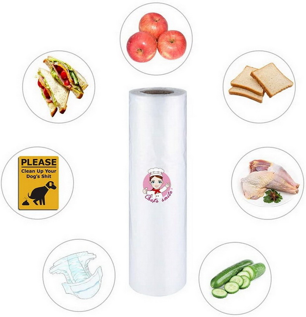 Transparent Polythene Grocery Plastic Bags Packaging Roll