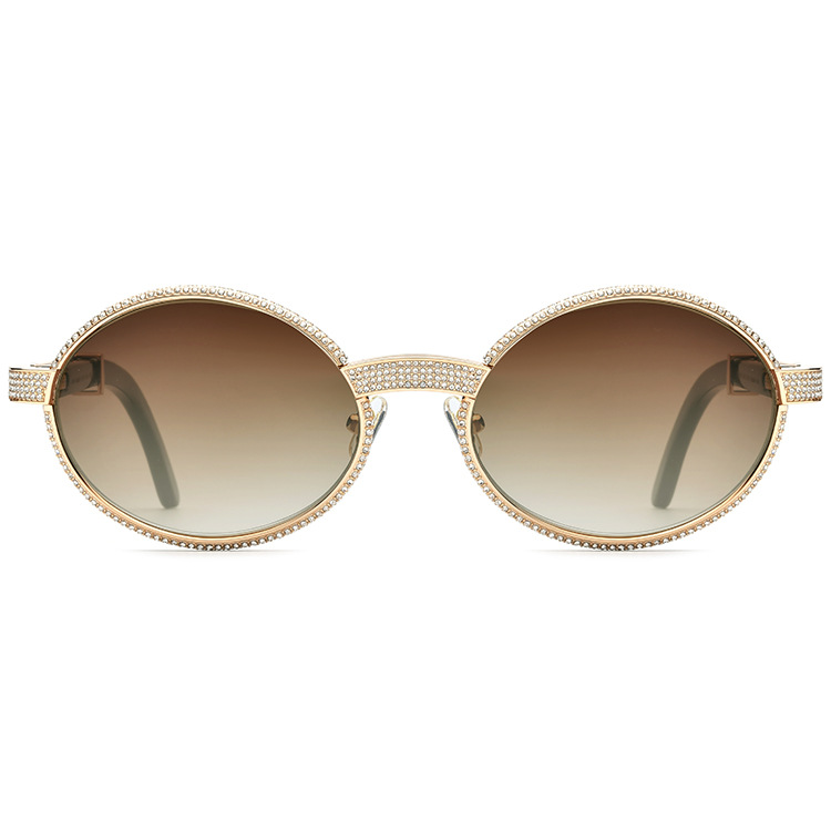 Oval Diamond Bullhorn Sunglasses