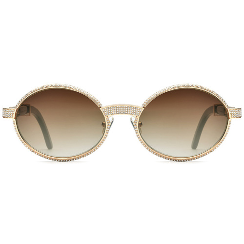 Diamond Bullhorn Sunglasses Round Vintage