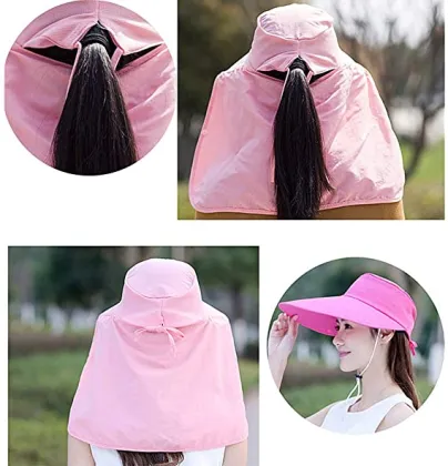 Breathable Neck Flap Face Cover Hat for Men and Women - Outdoor Sun Protection