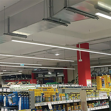 1,5m de luminária de LED de supermercado duplo assimétrico
