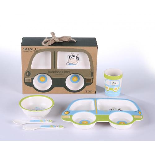 Ensemble d&#39;alimentation pour bébé en plastique bol assiette tasse vaisselle