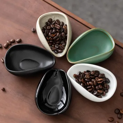 Ceramic Coffee Bean Container with Scoop for Tea and Coffee