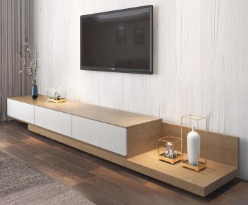Extendable Wooden Luxury TV Stand and Coffee Table Set for Modern Living Rooms
