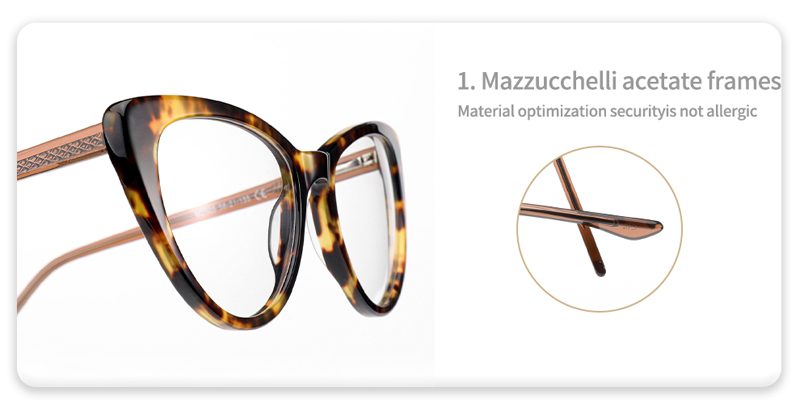 Cat-Eye Acetate Optical Glasses ME2013-detail 1