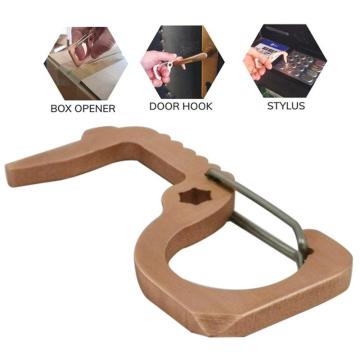 1pcs Hygiene Hand Antimicrobial Brass Edc Door Opener Portable Elevator Tool Door Handle Key For Home Non contact Protect Tools