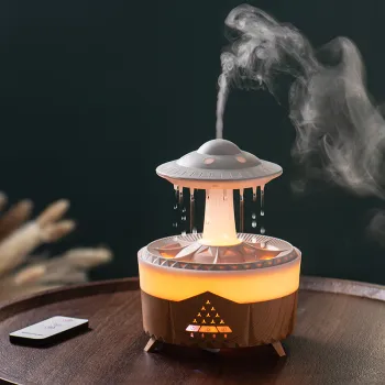 UFO Flame Essential Oil Diffuser: Unique Reduce Pressure Water Drop Fragrance Aroma