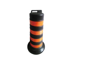 Black Barrel Plastic Portable Stackable Traffic Water Filled Barrier PE Road Safety Drum For Sale