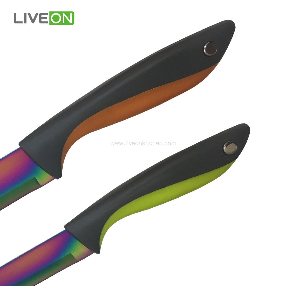 5 pcs Set Coating Kitchen Titanium Knife