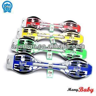 2015 ABS plastic Flashing Skate board/ kids' skateardbo/snake board/Vigor board With Sale Cheap