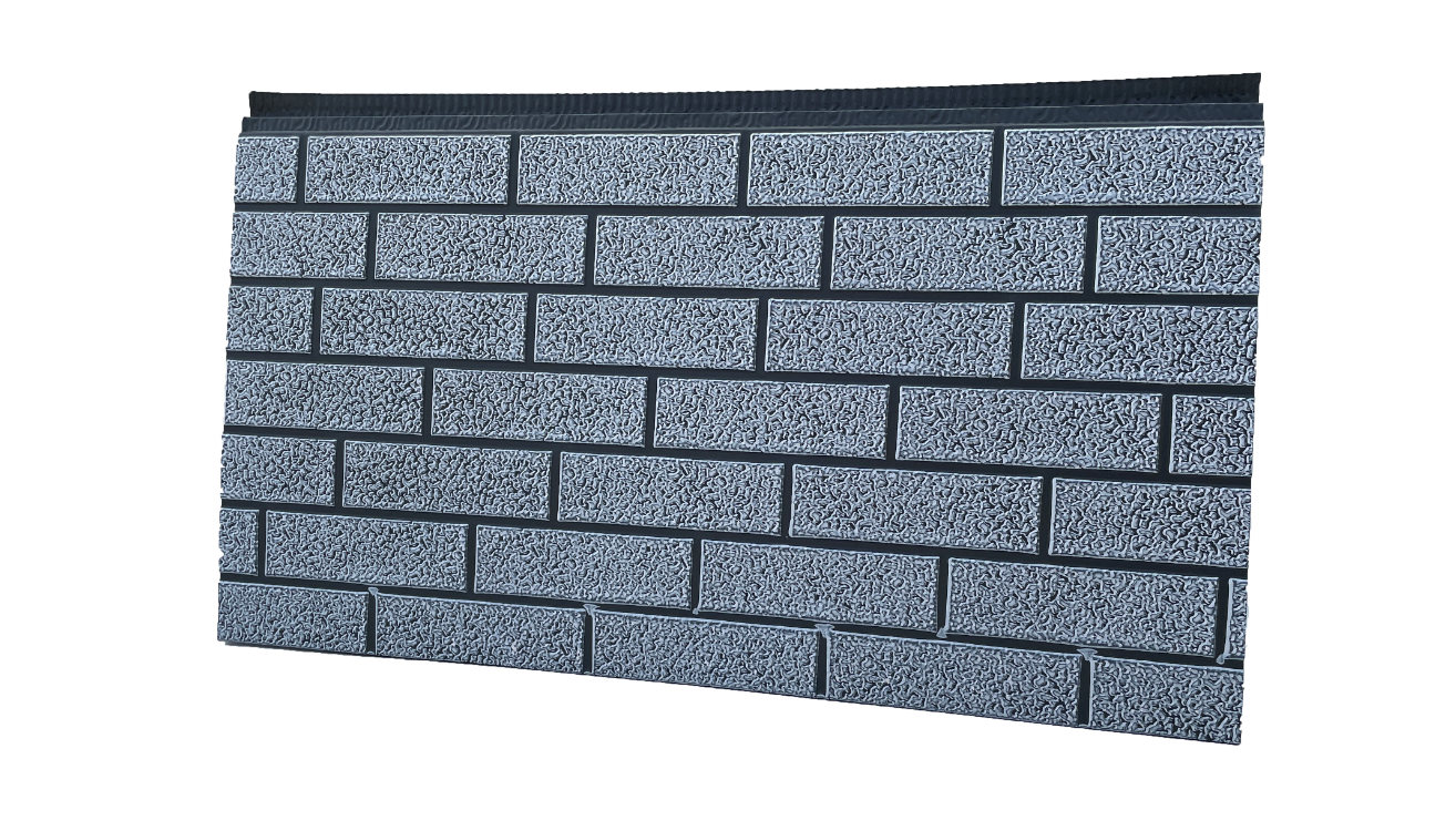 GrayBrickTexture PU SandwichPanels for Retro Home Renovation