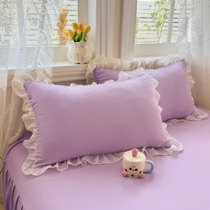 Purple Grape Lace Pure Color pillow