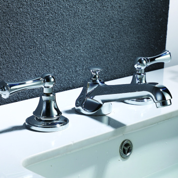 Deck Mount Solid Brass Bathroom Sink Faucet