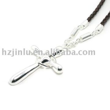 Cross necklace, 925 sterling silver necklace,fashion necklace(N010005), Drop ship &amp; paypal