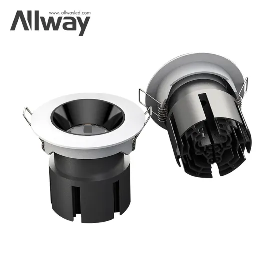 ALLWAY High-Quality Modern Anti-Glare Cob Plastic Recessed LED Spot Lighting for Home Office
