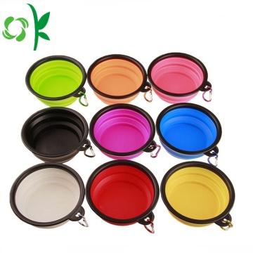 Pet Travel Foldable Food Silicone Dog Water Bowl