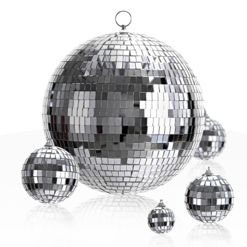 Handmade Silver Glass Disco Ball Christmas Ornament for Home Parties