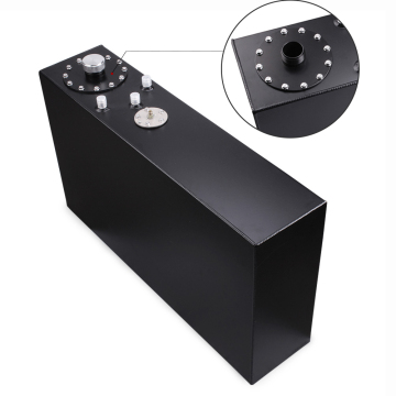 Universeller Aluminium 58L Kraftstofftank mit Spiegelpolierfinish, Kappe, Schaum und Sensor