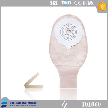 New arrival One piece system 15-60mm ostomy bag with right skew shape