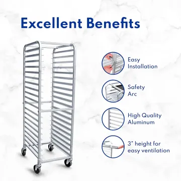 Rk Bakeware China-800X600 Stainless Steel Revent Double Oven Rack Baking Bread Trolley