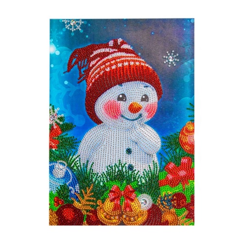 Snowman de Noël peinture de peinture de diamant 5D peinture décorative