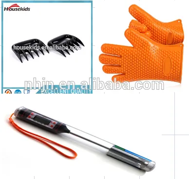BBQ claws ,gloves and thermometer
