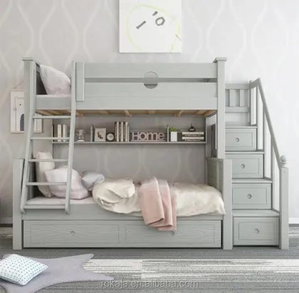 Funky Bunk Beds with Slide - Solid Wood Children & Adult Cabin Beds for Boy & Girl Bedrooms