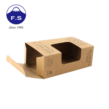 Custom window boxes black printing eco friendly packaging