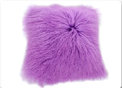 Comfortable Lamb Fur Pillow Genuine Mongolian Sheep