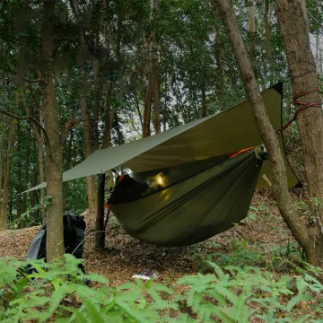 Portable Lightweight Nylon Parachute Hammock for Backpacking and Camping