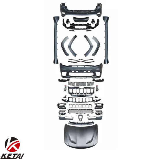 Full SRT Bodykit for Jeep Grand Cherokee: Front, Rear Bumper, Hood, and Side Skirts