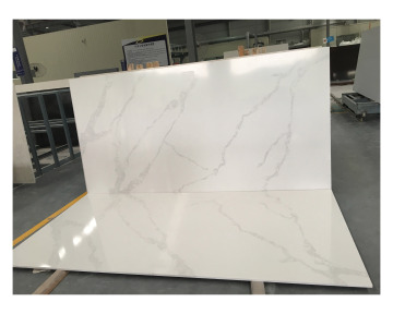 Calacatta Nuvo White Super Vein Jumbo ขนาด Quartz Slab - ราคาหินอ่อนที่เลียนแบบคุณภาพสูง