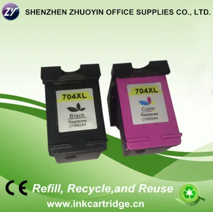 virgin ink cartridge for hp 704 ink cartridge ( CN692AA/CN693AA)