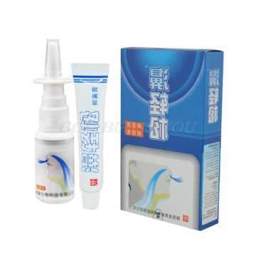 2Pcs/Set Rhinitis Spray Ointment Cream Chinese Traditional Natural Herbal Sinusitis Nasal Congestion Itchy Nose Treatment