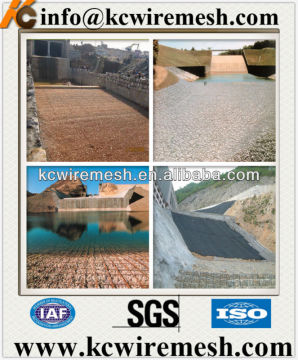 KC brand practical PVC coated galfan gabion mattress/Reno mattress for protecting river slope .