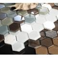Mattonelle di mosaico di colore nero effetto 3D Hexagon