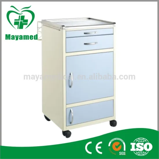 MY-R075 hospital ABS Bedside Cabinet with wheels