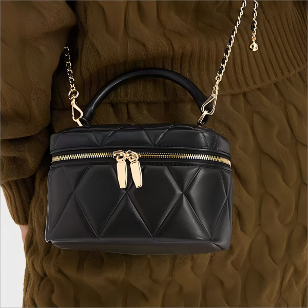 2025 Summer Fashion Striped Chain Box Handbag