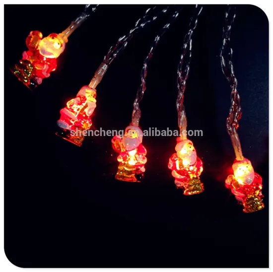 led christmas light with santa home decoration